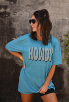 HOWDY CHECKERED TEE