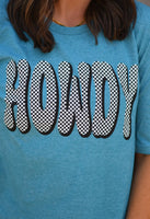 HOWDY CHECKERED TEE