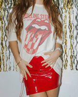 ROLLING STONES ZIP CODE OFF WHITE ONE SIZE GRAPHIC TEE