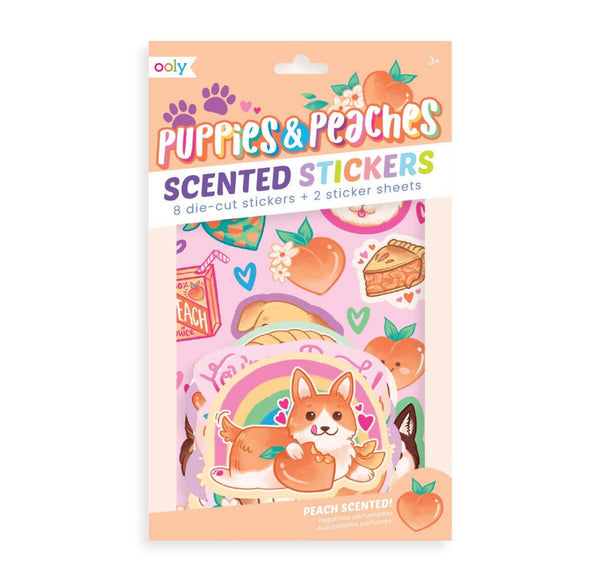 PUPPIES & PEACHES SCENTED STICKERS