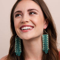 TEAL WITH MINT FRINGE ARROW