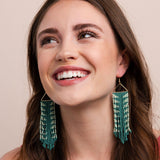 TEAL WITH MINT FRINGE ARROW