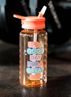 CORAL WATER BOTTLE - GOOD DAY GREAT DAY