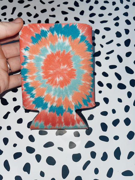 PEACH TIE DYE KOOZIE