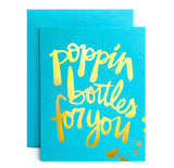 POPPIN BOTTLES CONGRATS CARD