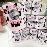 LETS GO GIRLS COW PRINT TRAVEL CUP